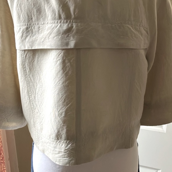 Sandro Linen Blend Short Jacket with 3/4 Sleeves - Picture 8 of 13